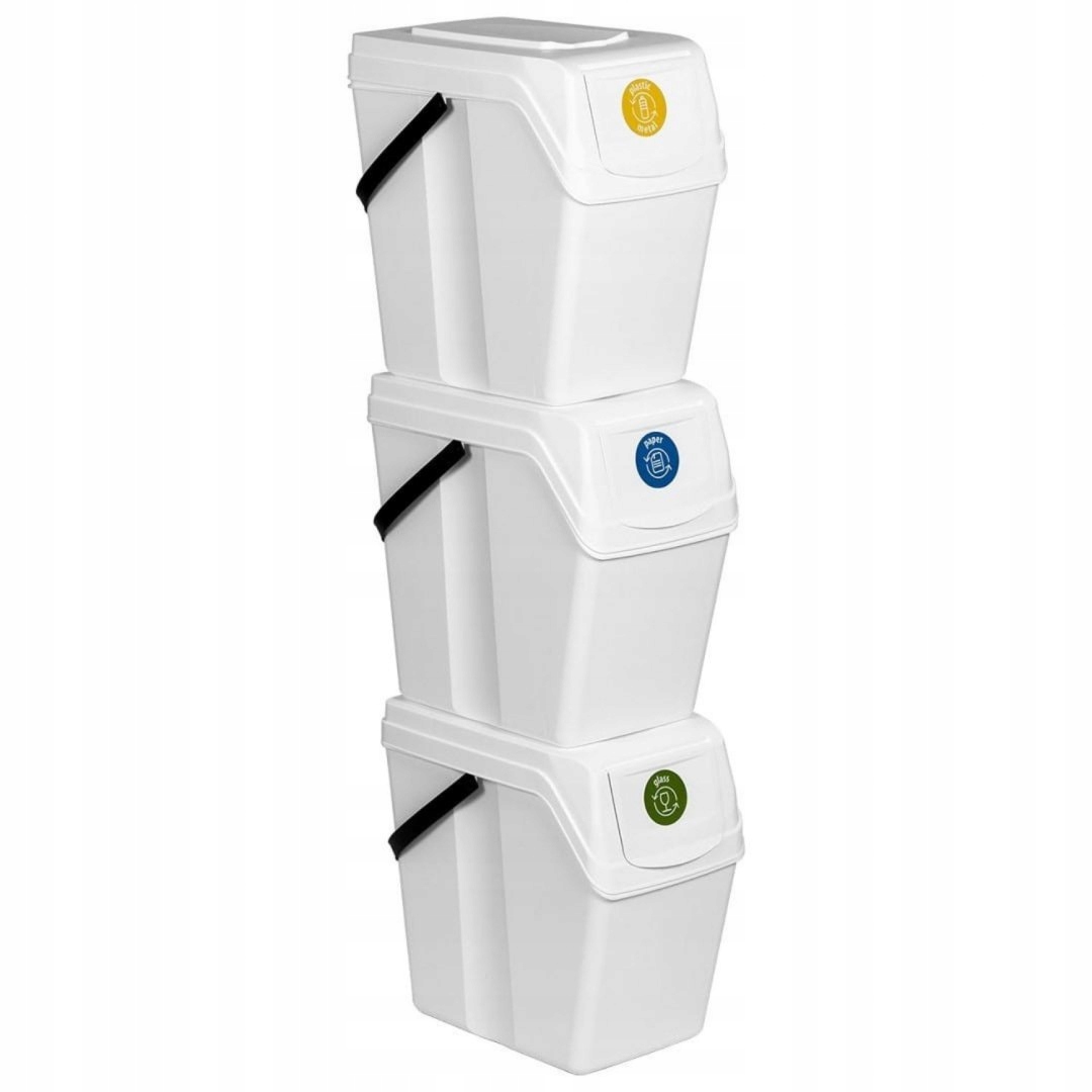 Sada zásobníkov pre SEG. Sortibox 3x25L White ISWB25S3