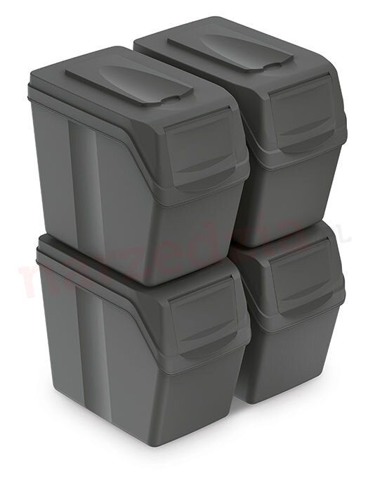 Sada košov pre segregáciu Sortibox 4x20l Gray Pr