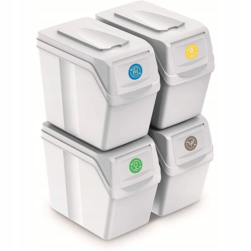 Sada košov pre segregáciu Sortibox 4x20l White