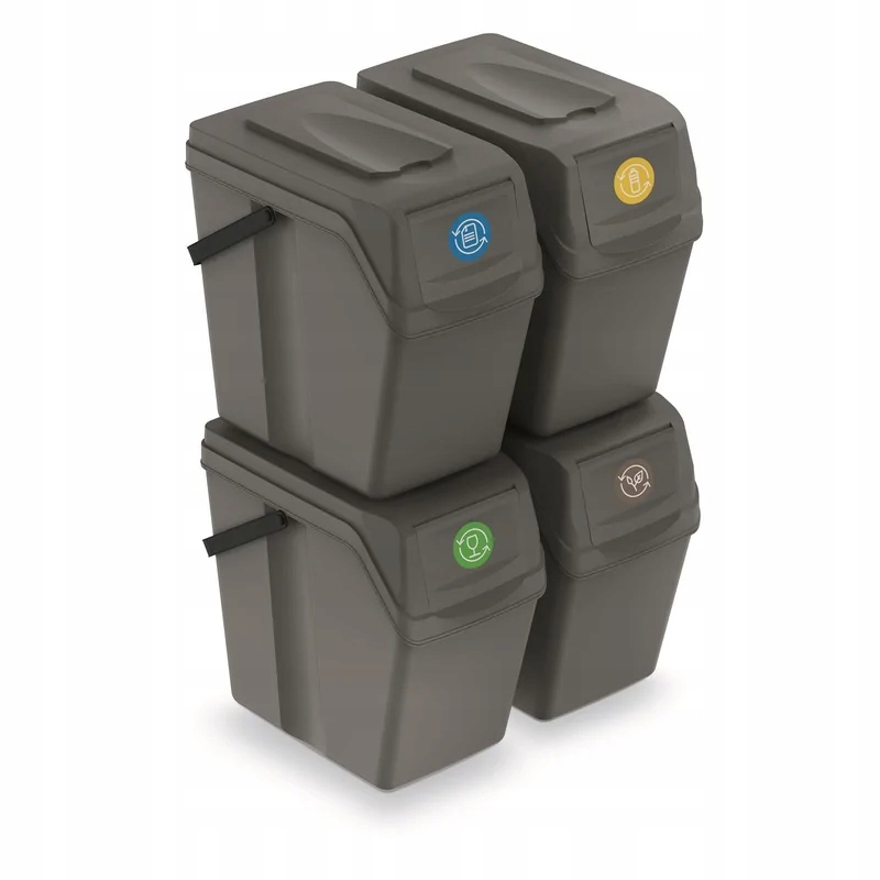 Sada košov pre segregáciu Sortibox 4x25L Gray