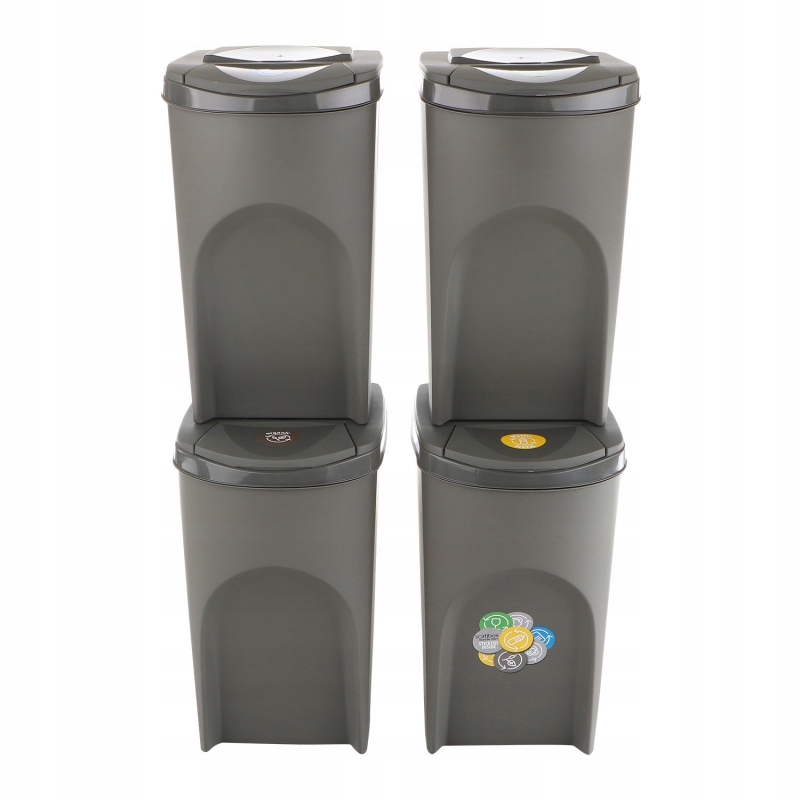 Sada košov pre segregáciu Sortibox 4x35L Gray