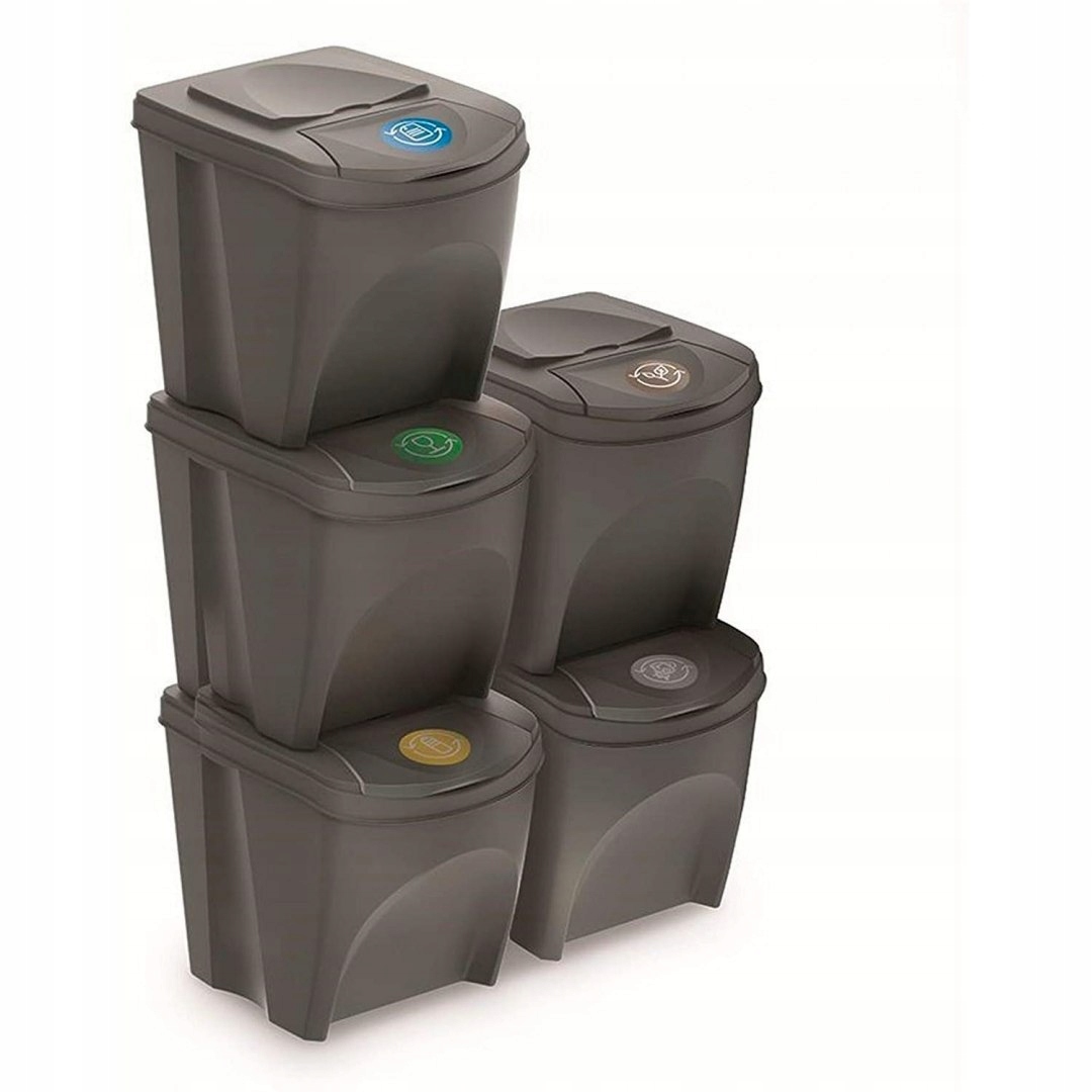 Sada košov pre segregáciu Sortibox 5x25L Gray Ik