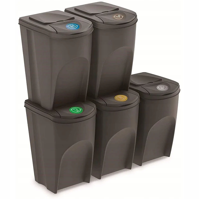 Sada košov pre segregáciu Sortibox 5x35L Gray