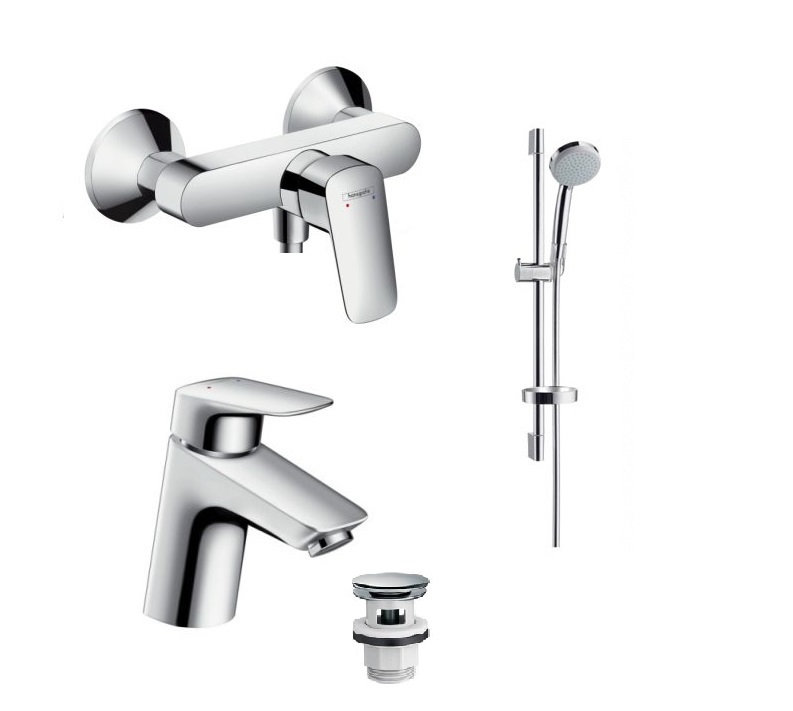 Sprchový set Hansgrohe LOGIS 3v1 click-clack