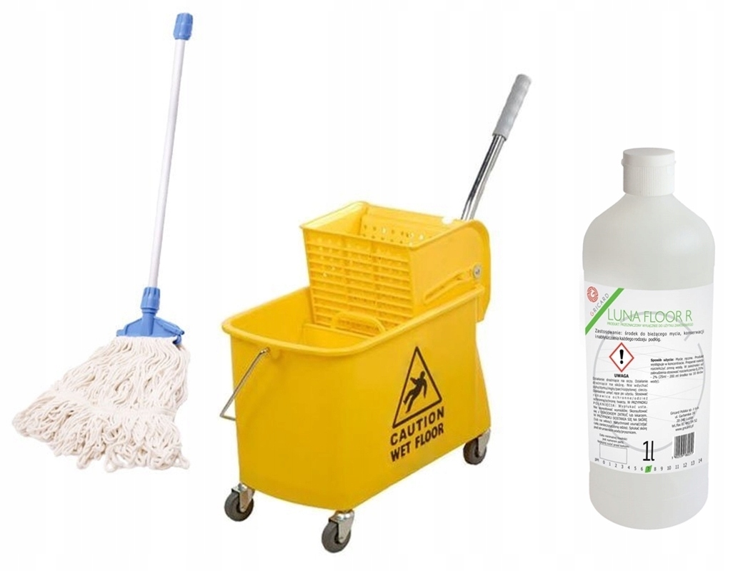 Čistiaca súprava vozíka + mop Kentucky + 1L tekutina