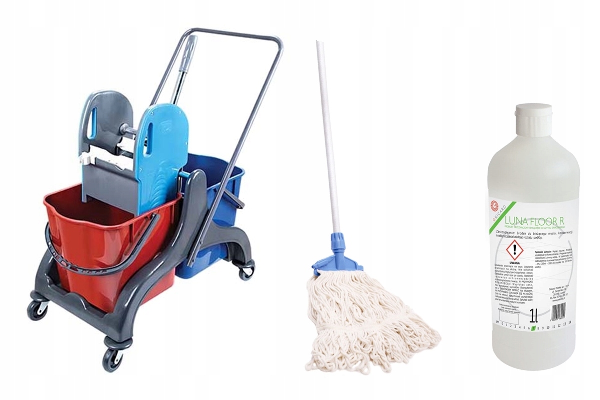 Čistiaca súprava: 2x25 + MOP TROLLEY + 1L tekutina
