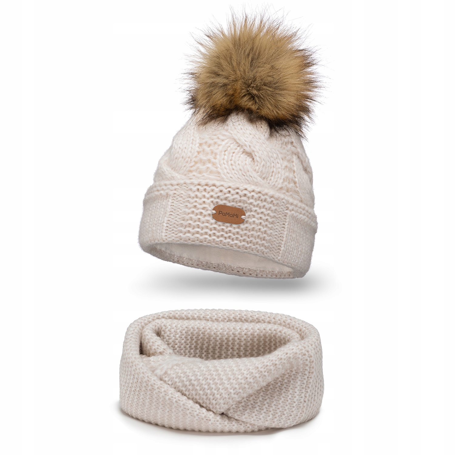 Sada čiapky, komín (golf) PAMI 2205057+2206057 ECRU