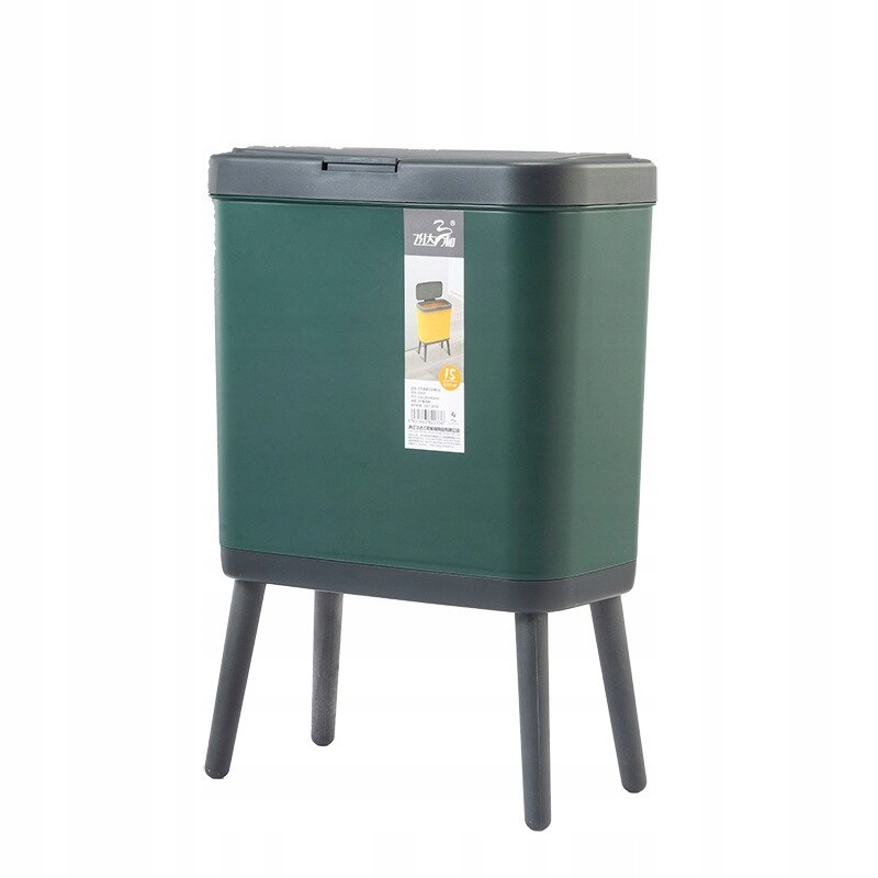 Zelený štýl 15l 15L Creative Garbage Bin High