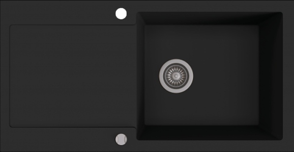 Kuchynská batéria - Kernau KGSH 6097 1B1D Deep Black Granit Sink