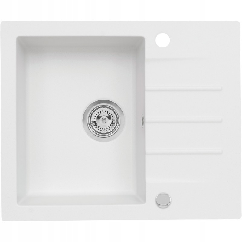 Kuchynská batéria - Kernau umývadlo KGS45601B1D Pure White 60x50 cm žula