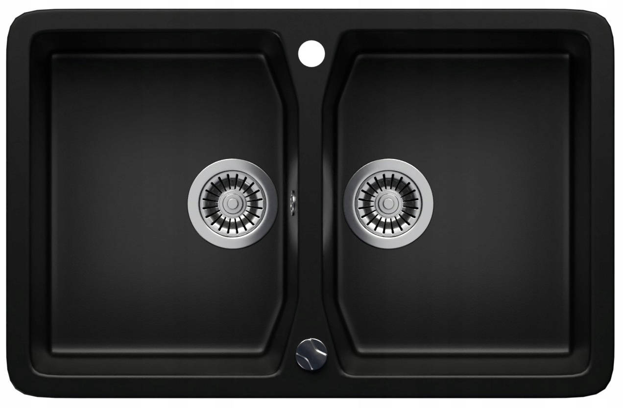 Kuchynská batéria - 2 -Chamber Granite Sink 78x50 Čierna šedá béžová béžová