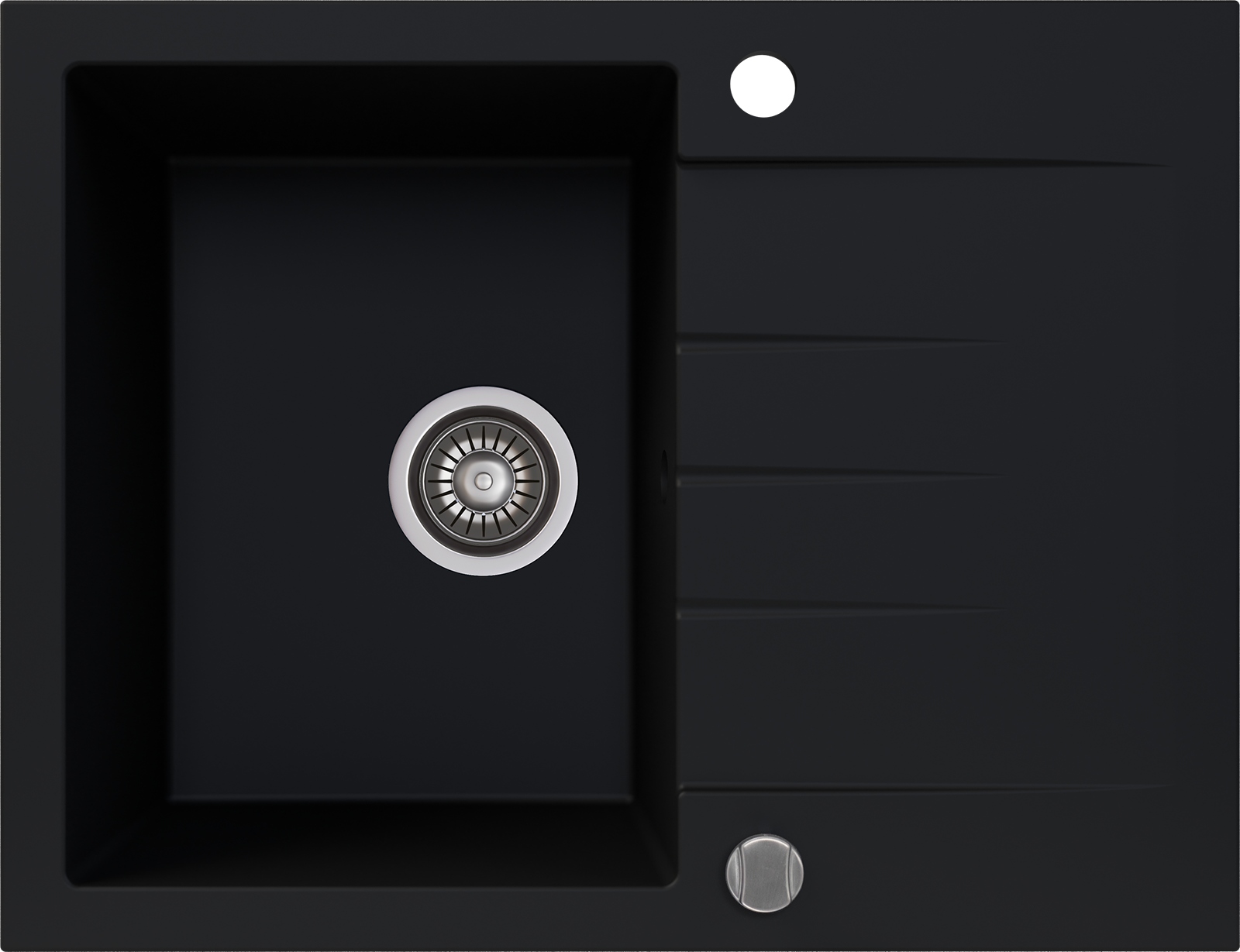 Kuchynská batéria - Kernuu Kgs v 4565a 1B1D Deep Black Granite Sink