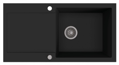 Kuchynská batéria - Kernau KGSH 6097 1B1D Deep Black Granite Sink