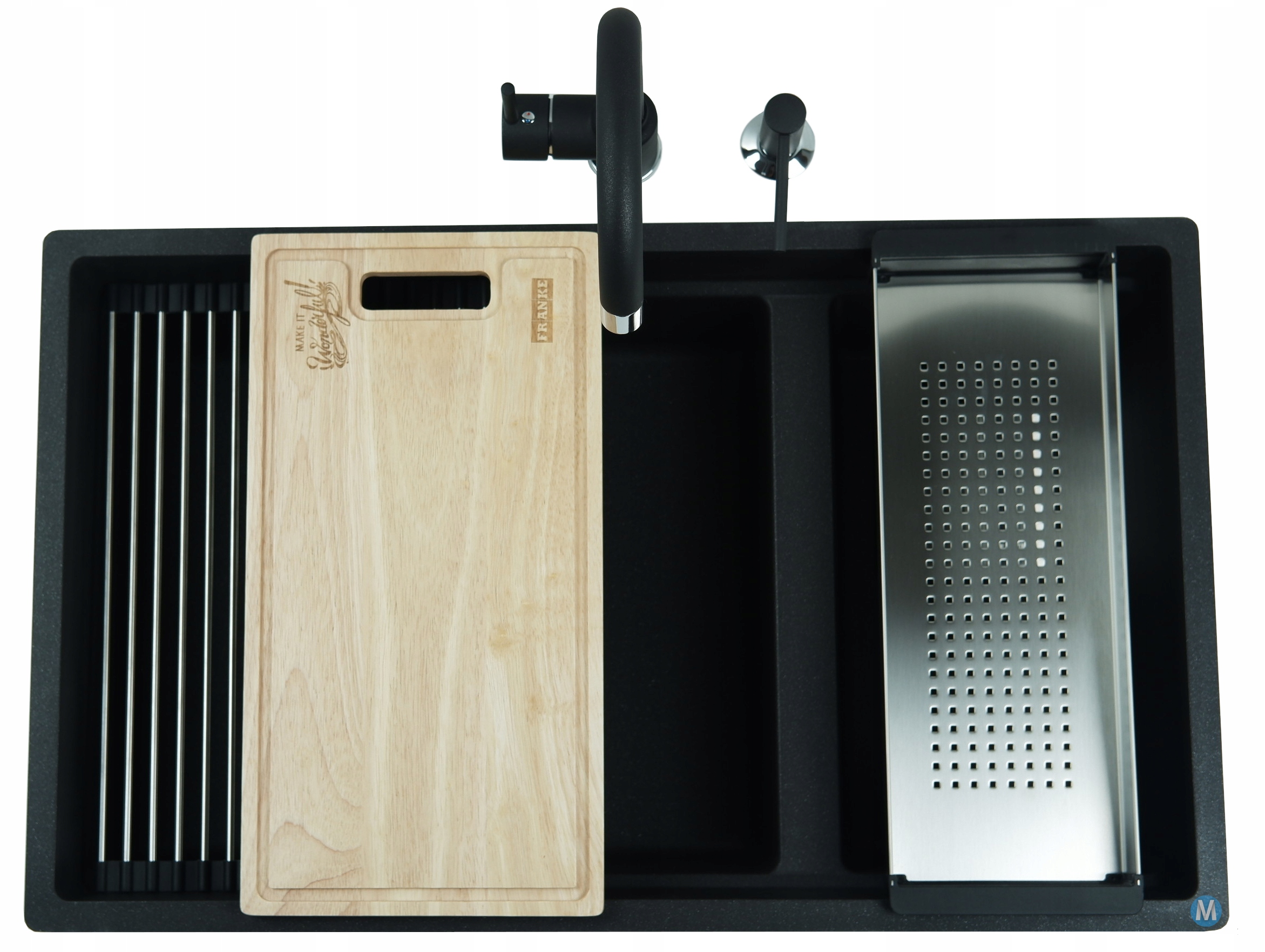 Kuchynská batéria - Franke KNG 120 Onyx + Fields + Sink