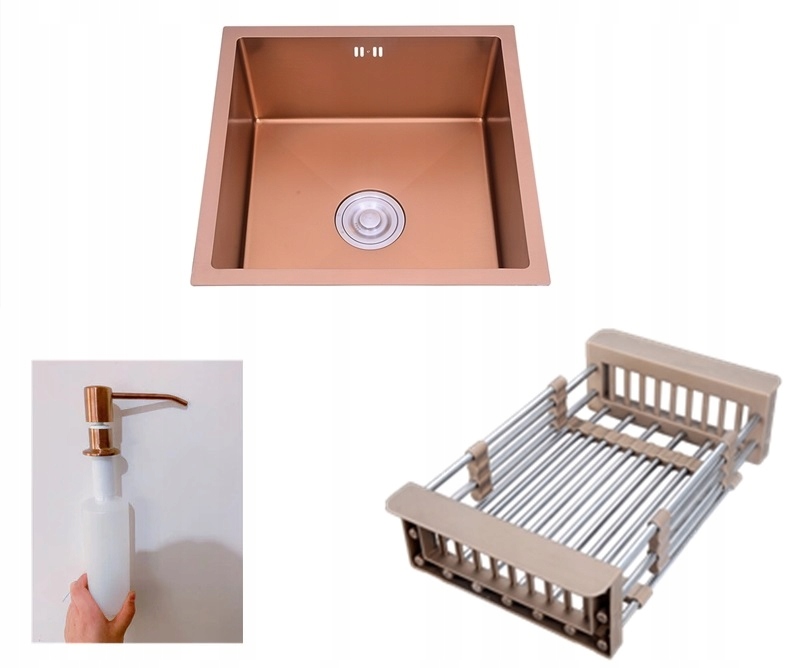 Kuchynská batéria - Quadro Rose Pink Gold Hungry Sink + zadarmo