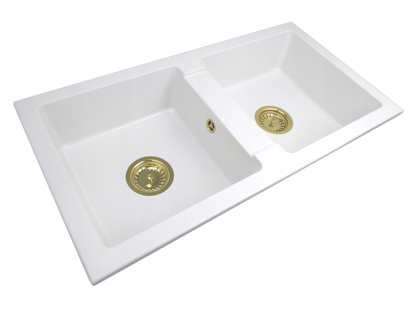 Kuchynská batéria - Two -Chamber Granite Sink Wink+Golden Siphon