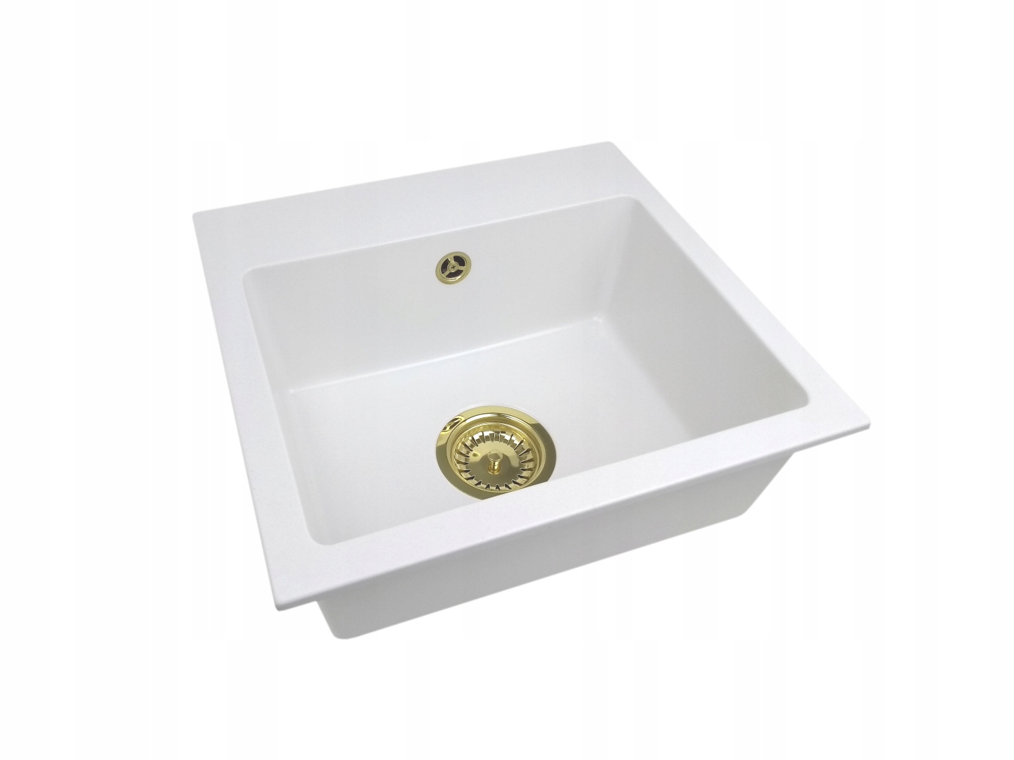 Kuchynská batéria - Eva Single -Chamber Sink Sink + Golden Siphon