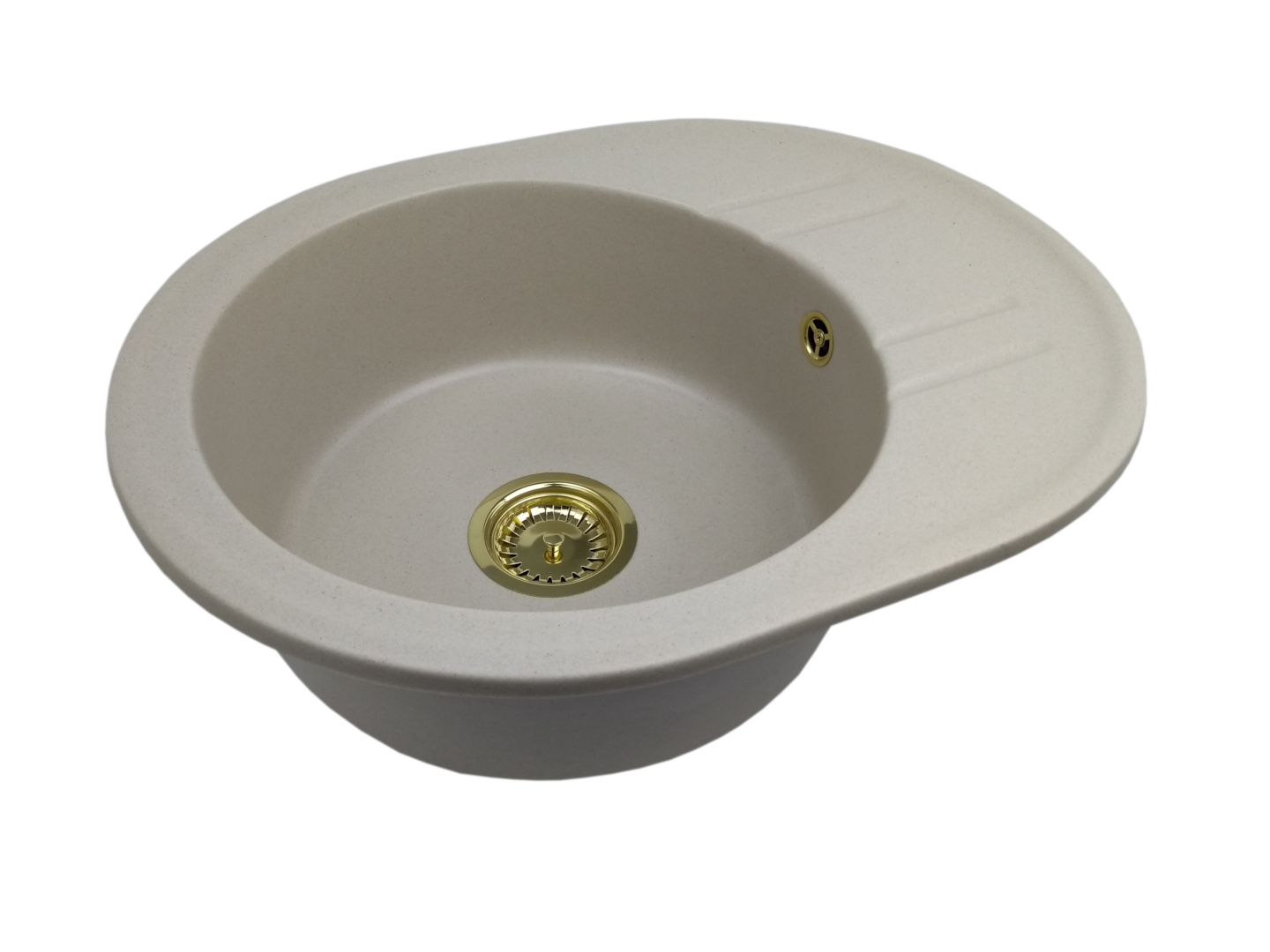 Kuchynská batéria - Umývadlo Single -Chamber Round+Golden Siphon