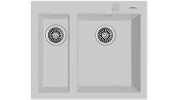 Kuchynská batéria - FORSQUARE 2B 590 TG WHITE TEKA drez