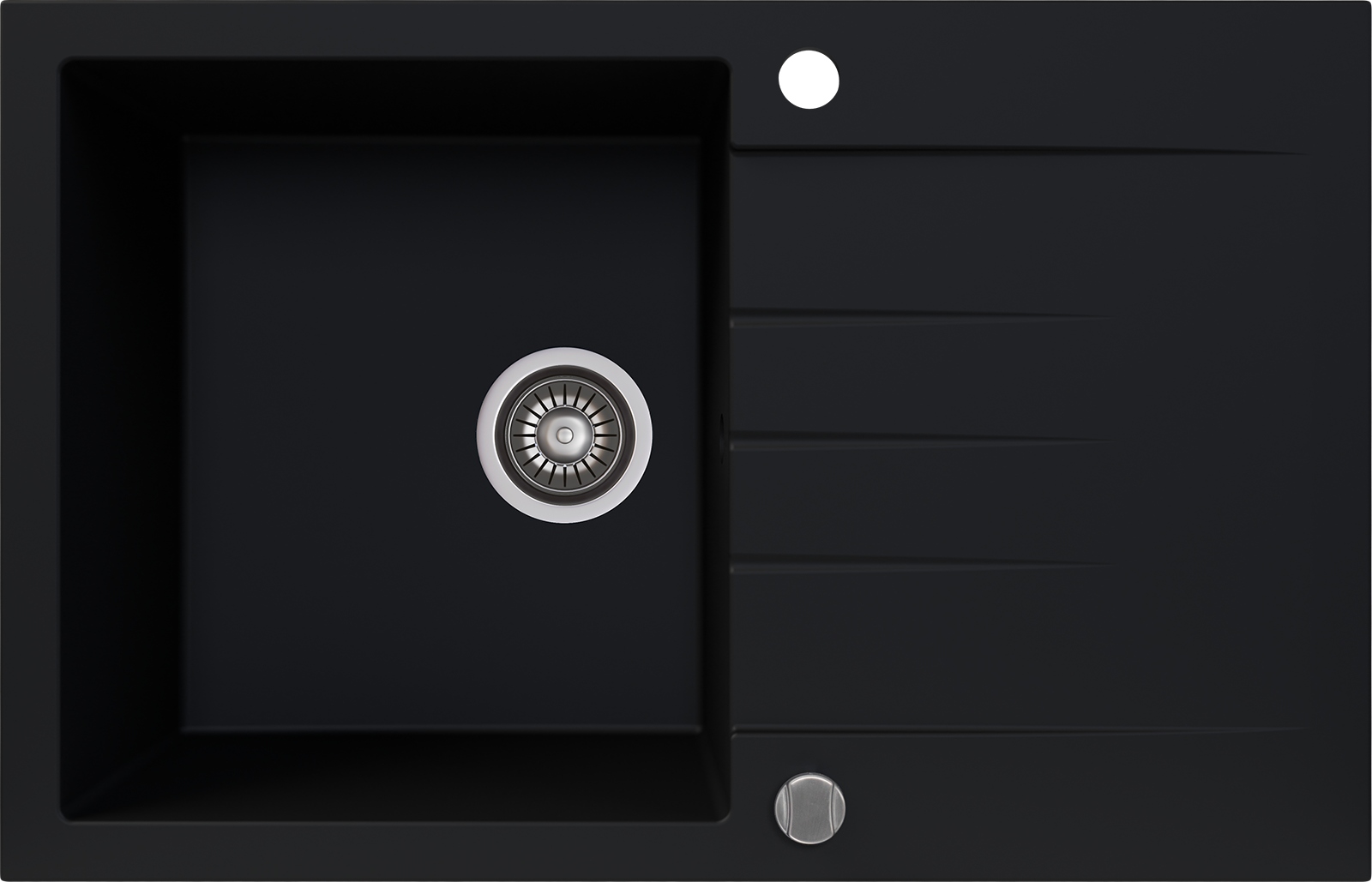 Kuchynská batéria - Kernau KGSV 45A 1B1D Deep Black Granit Sink