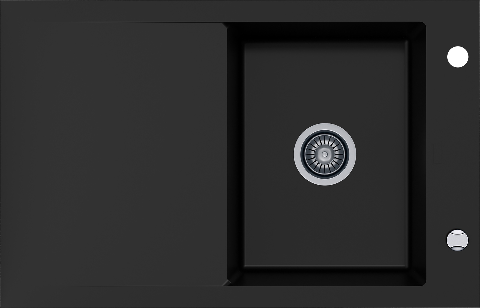 Kuchynská batéria - Kernau Kgs M 45 1B1D Deghan Black Granit Sink