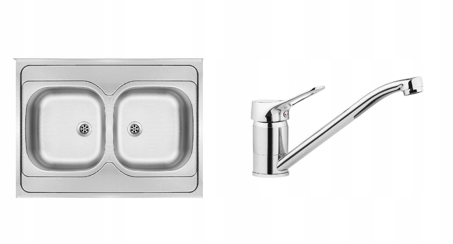 Kuchynská batéria - 80x60 Two -Chamber Sink + Vero Sink Batéria