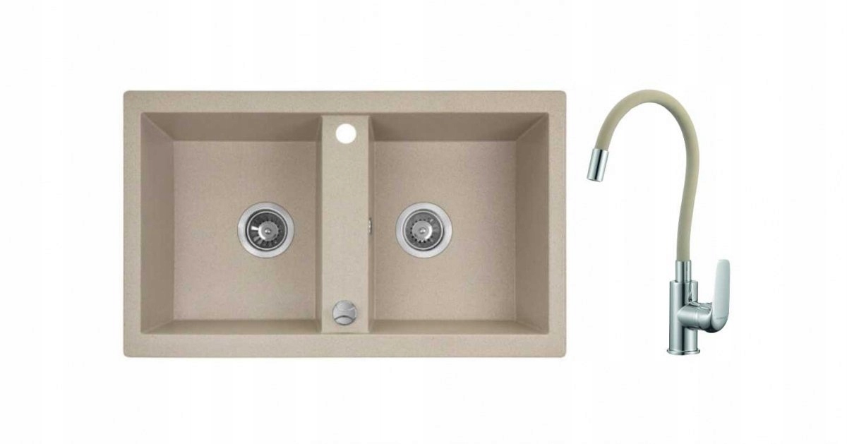 Kuchynská batéria - Barbados Granite Sink + Elza SBBE batéria