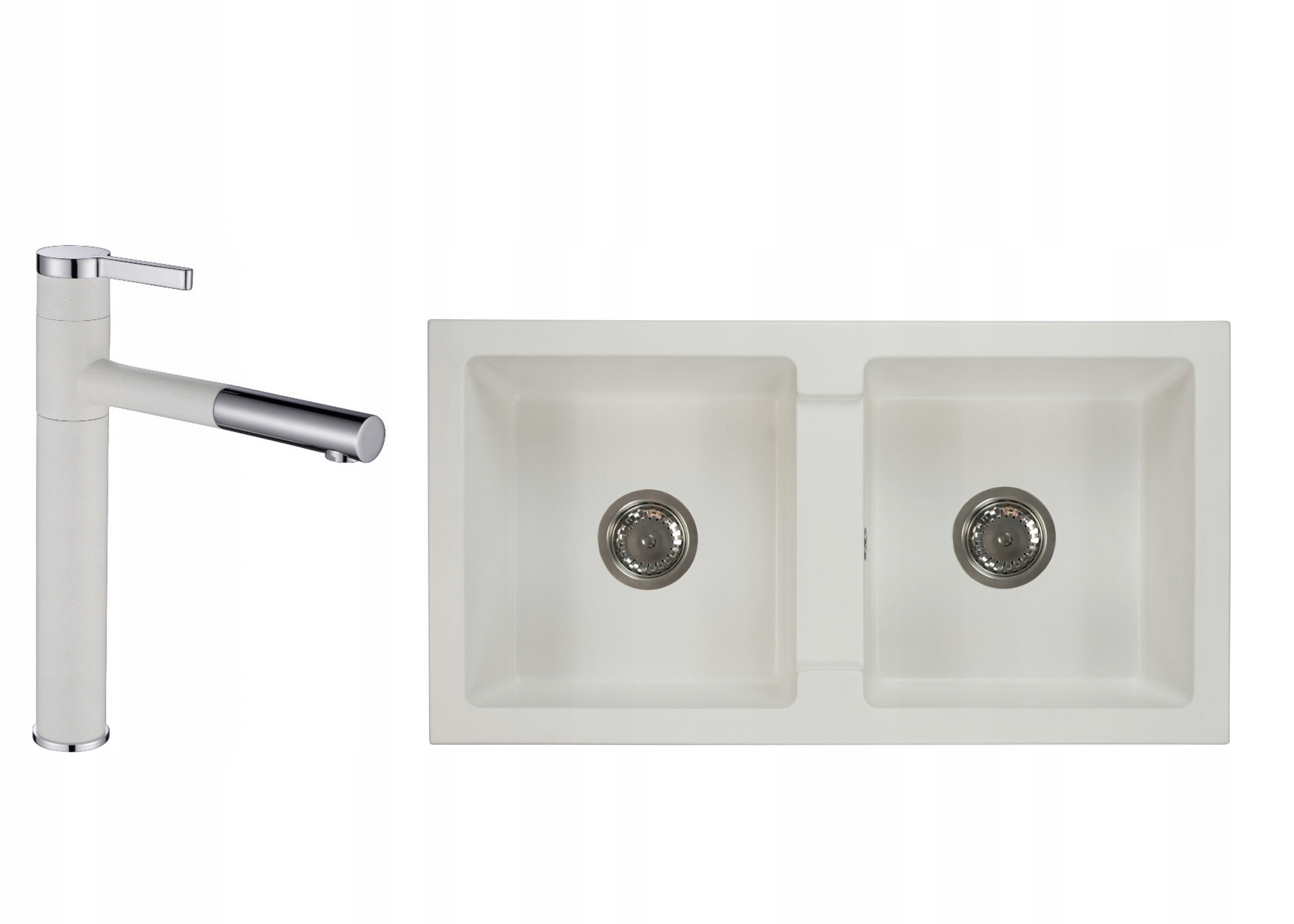 Kuchynská batéria - Dva -Chamber Granite Sink Nina + batéria