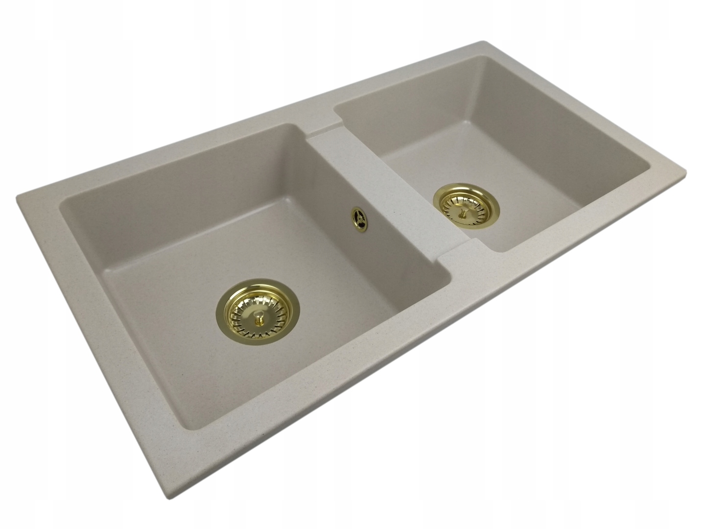 Kuchynská batéria - Dva -Chamber Granite Sink + Golden Siphon