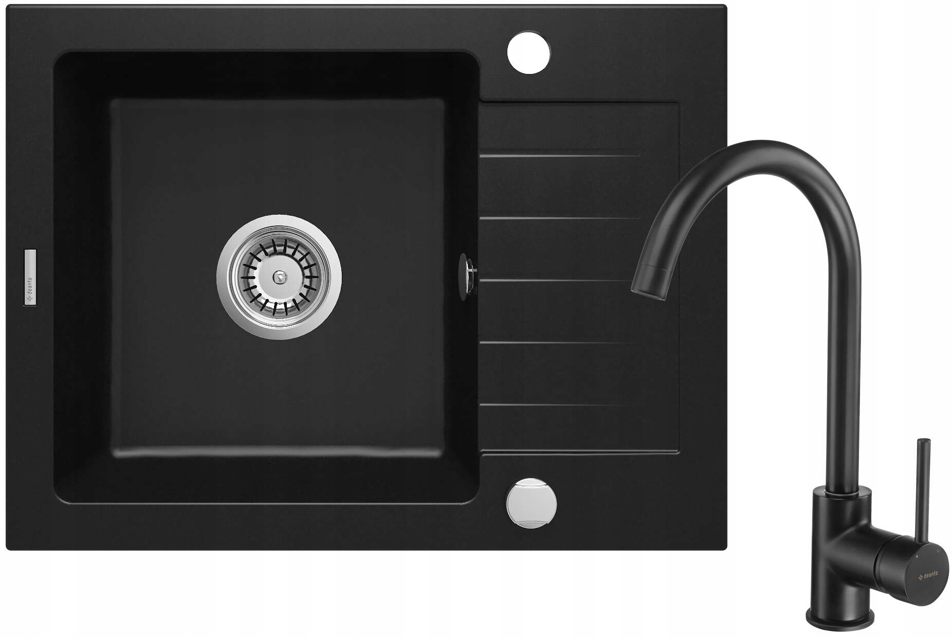 Kuchynská batéria - Nero Granite Sink 44x58 Deante Battery