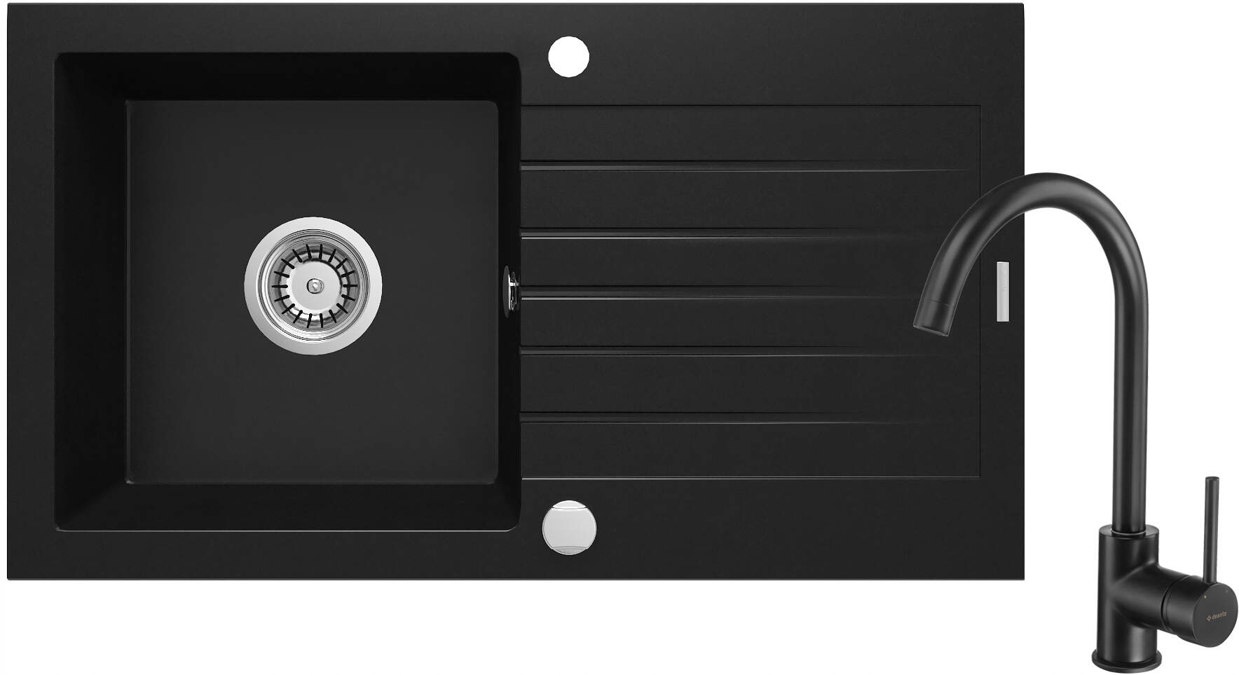 Kuchynská batéria - Nero Granite Sink 44x76 Deante Battery
