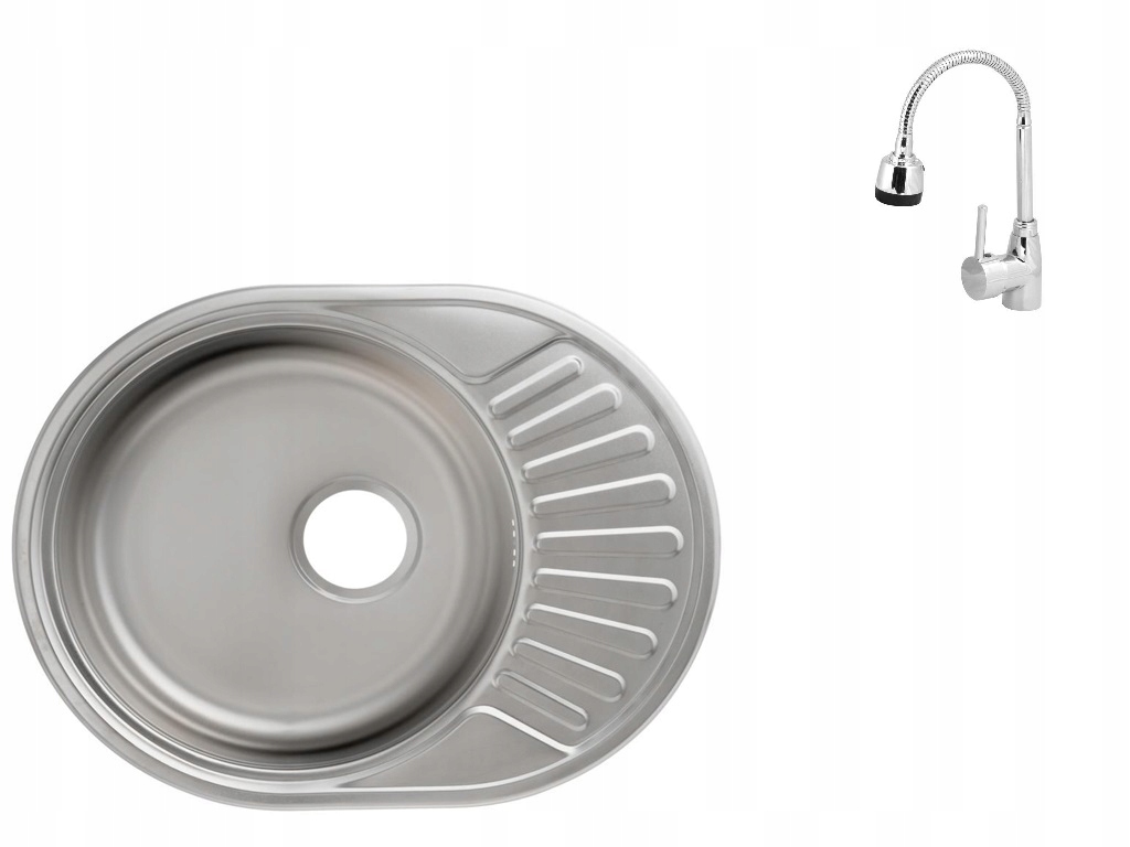 Kuchynská batéria - Single -Chamber Sink 28 dekor +ohybová batéria