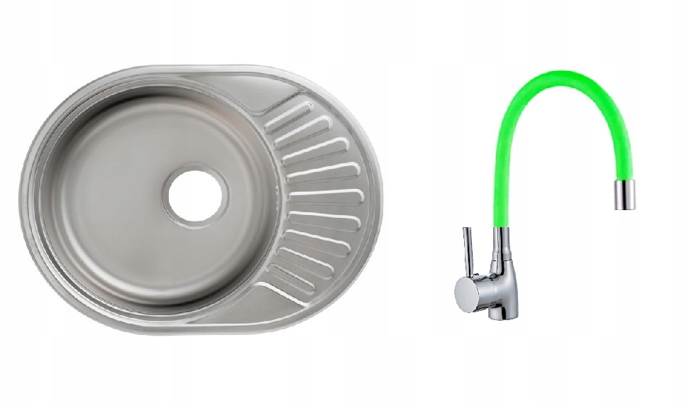 Kuchynská batéria - Single -Chamber Sink + Flex Green Batéria