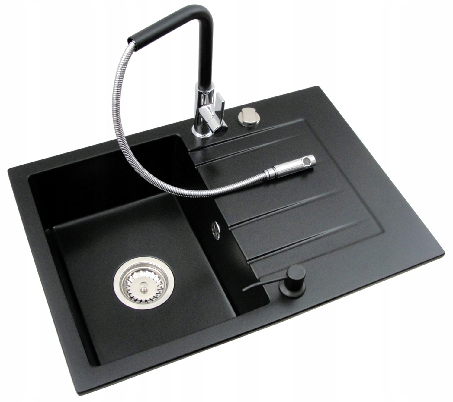 Kuchynská batéria - Single -Chamber Granite Sink + Dog + batéria