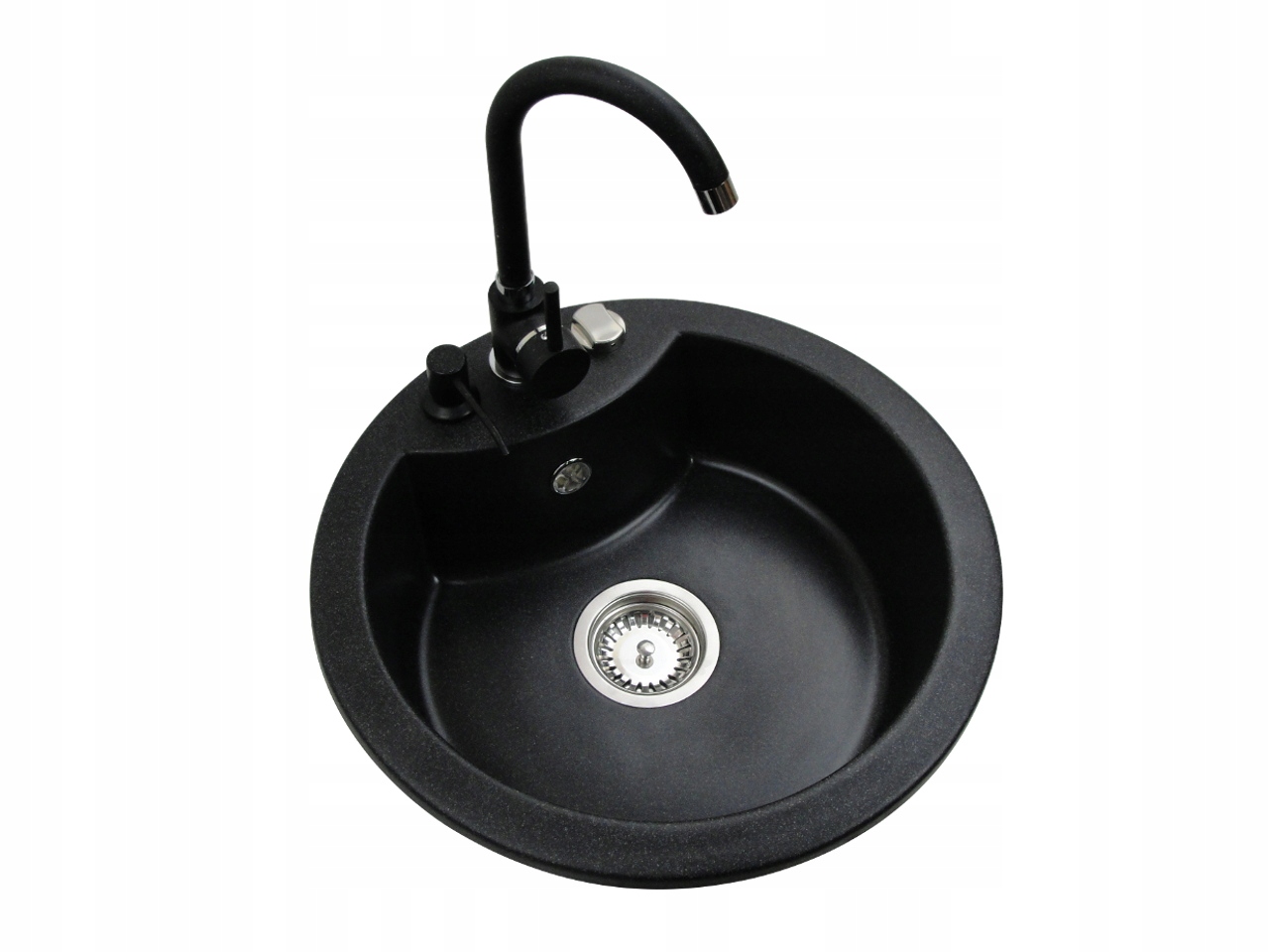 Kuchynská batéria - Single -Chamber Sink Round + Battery + Pes