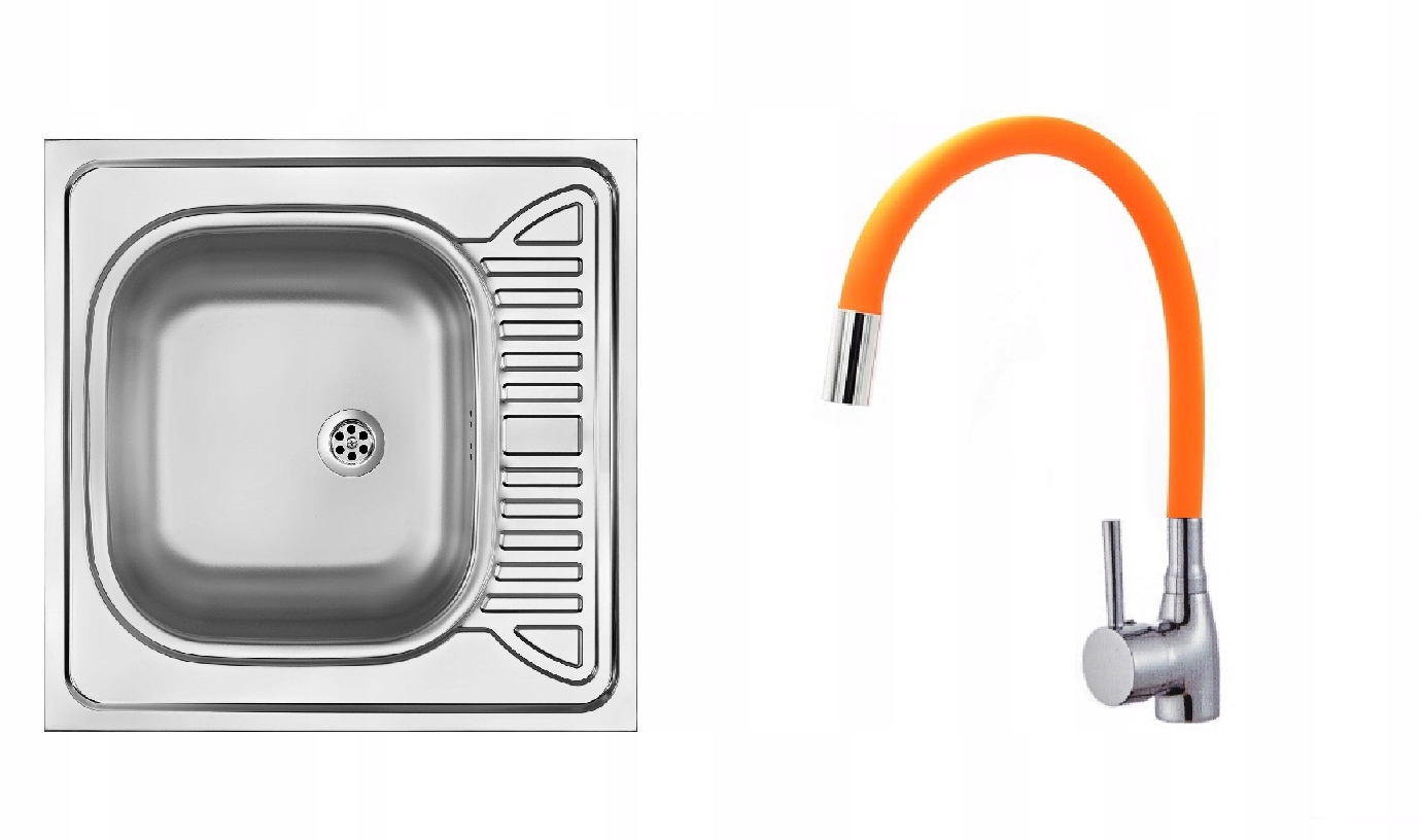 Kuchynská batéria - Umývadlo aplikované 60x60 Len Flateria Orange
