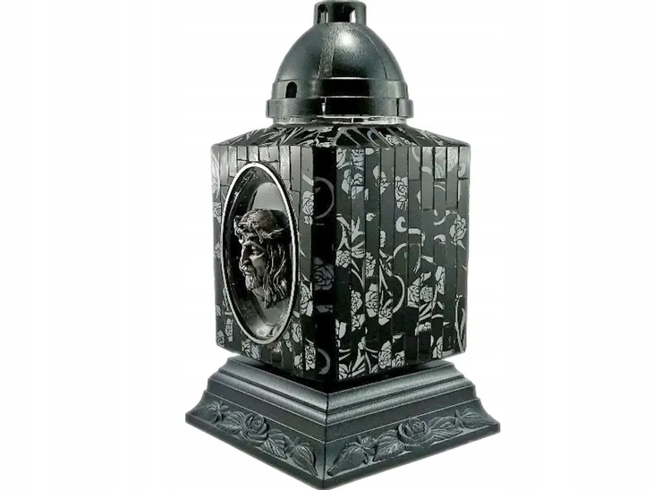 Svietnik, lampáš - Sviečka sviečky lampány mozaika čierna a strieborná