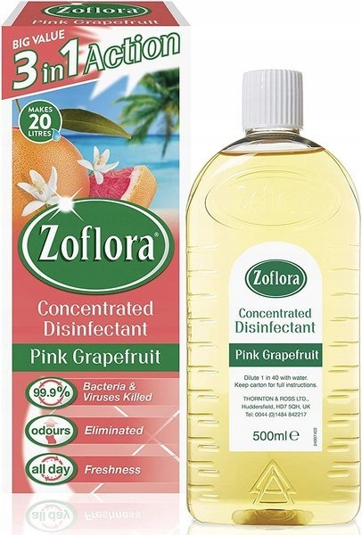 Zoflora koncentrát dezinfekcia Ružový grapefruit 500