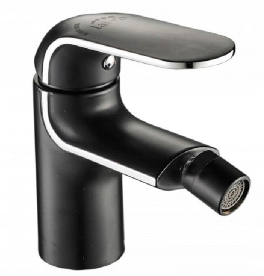 Čierna bidet batéria Zorita Laveo Chrome