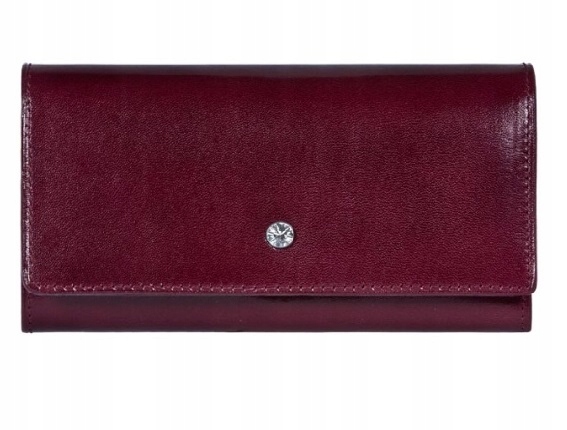 Peňaženka - Swarovski peňaženka prírodná koža hnedá, čierna, červená, fialová, modrá, oranžová, ružová, zelená produkt