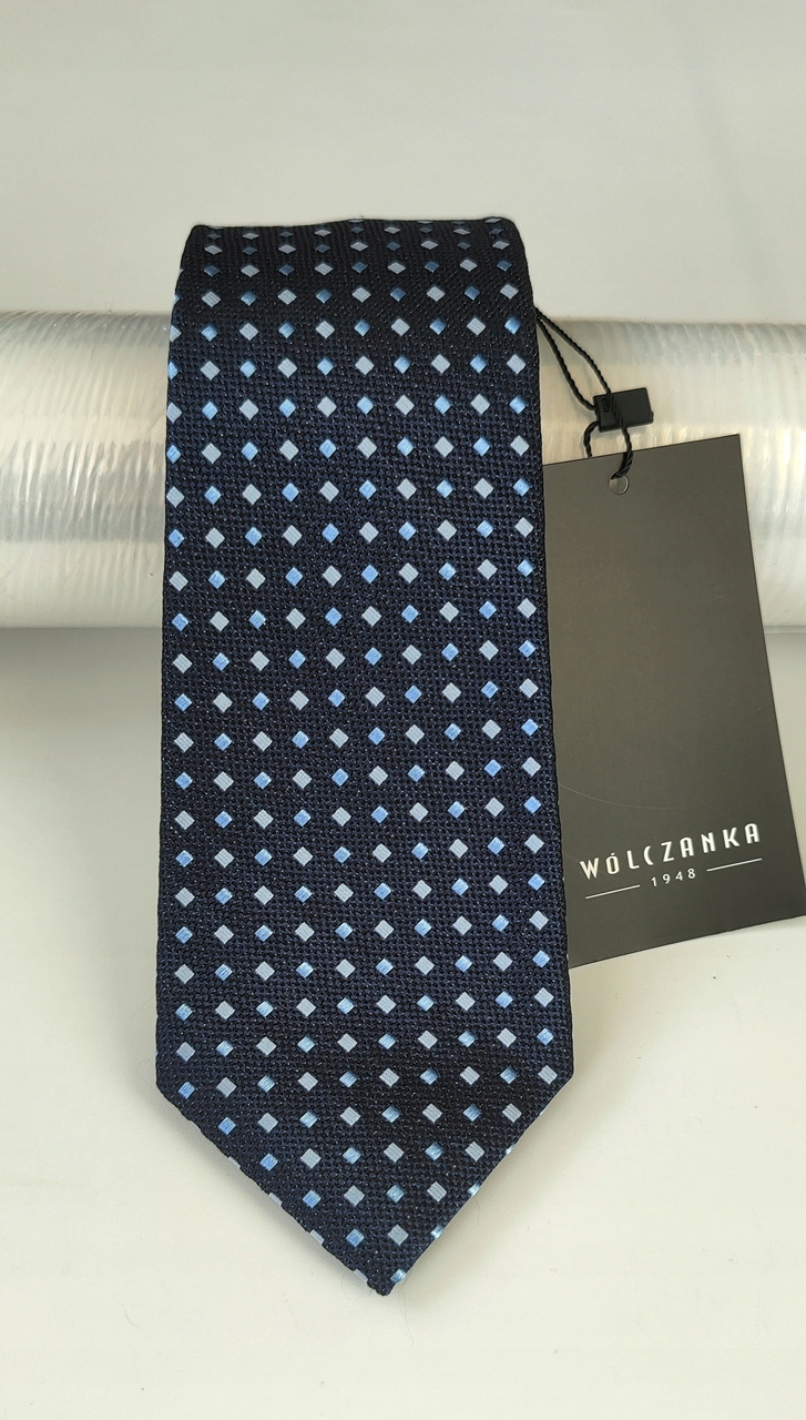 Úzka kravata Wólczanka Navy Blue, modrá, modrá