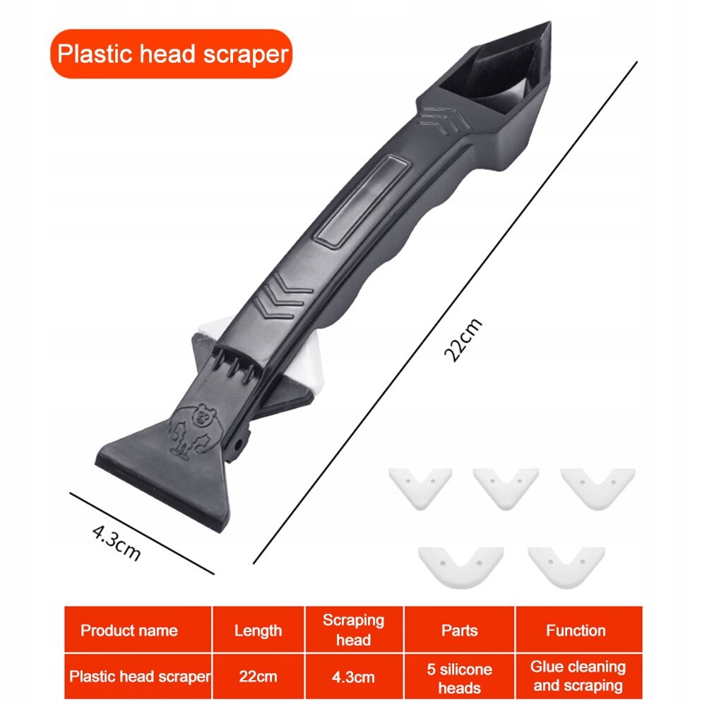 Plastový štýl hlavy 5 Ilikón Remover Caulk Fini
