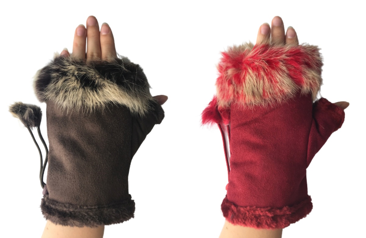 Rukavice - Mitenki Rukalia dámsky produkt Jn Plus Paris Polyester Brown, Red. Universal