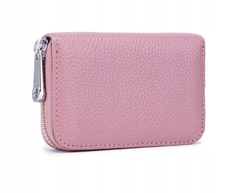 Kožené organizátor Business RFID Case - Pink