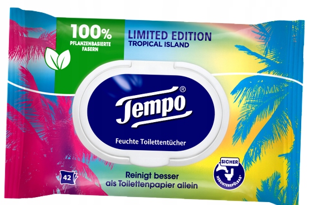 tempo zvlhčené tropické toaletné utierky
