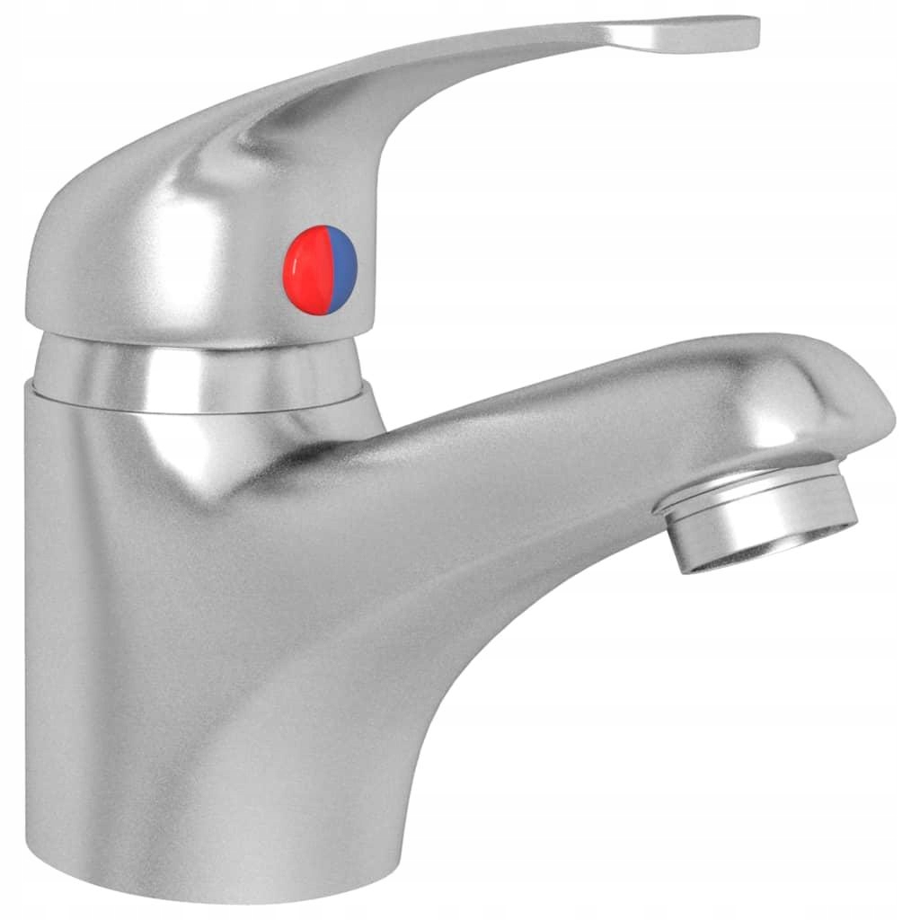 Vidaxl washbasin batéria s mixérom, striebro,
