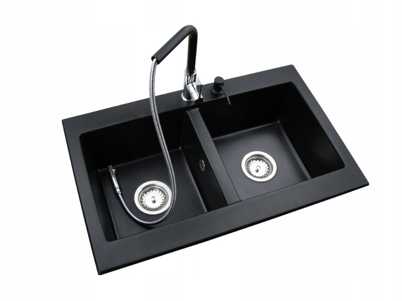 Kuchynská batéria - Dva -Chamber Granite Sink + batéria_dozer +