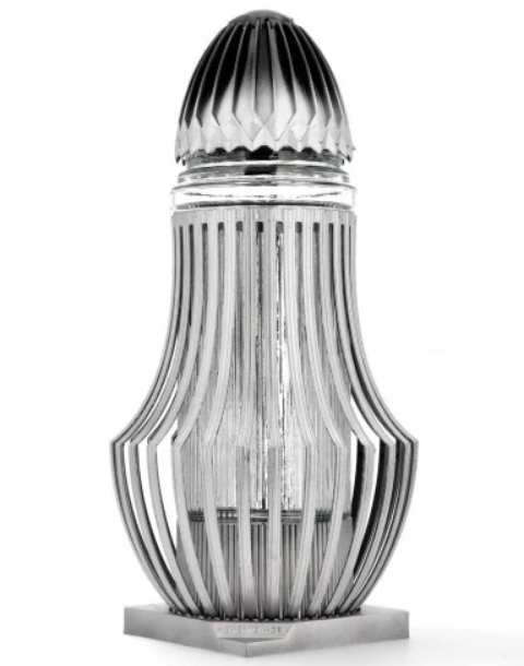 Svietnik, lampáš - sviečka Lantern veľká 40 cm memento mori striebro